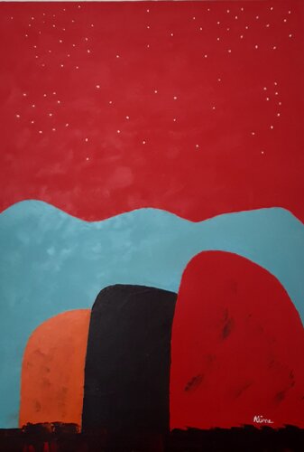 Céu Vermelho von Aline De Souza Lopes, Malerei kaufen auf Singulart