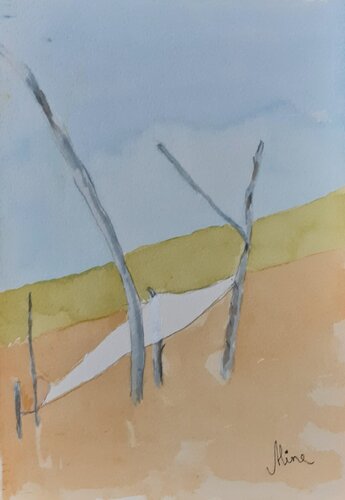 Fuga da praia par Aline De Souza Lopes, Œuvre sur papier en vente sur Singulart