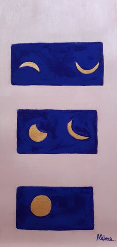 Silent Eclipse van Aline De Souza Lopes, Schilderij te koop op Singulart