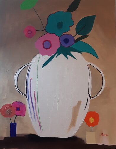 Silente Flowers von Aline De Souza Lopes, Malerei kaufen auf Singulart