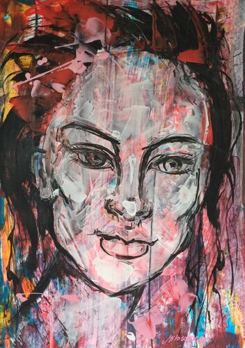 Mädchen par Jasna Milosavac, Peinture en vente sur Singulart