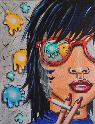 Teddy girl van Jasna Milosavac, Schilderij te koop op Singulart