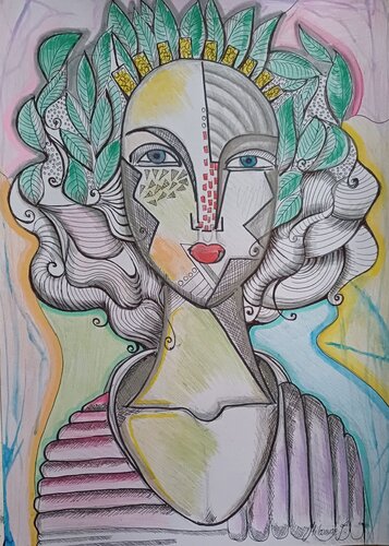 Flora van Jasna Milosavac, Tekening te koop op Singulart