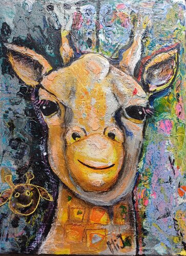 Giraffe van Jasna Milosavac, Schilderij te koop op Singulart