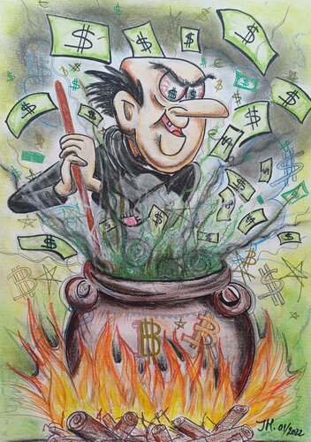 Gargamel by Jasna Milosavac, 소묘 for Sale on Singulart