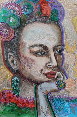 Frida Kahlo von Jasna Milosavac, Zeichnungen kaufen auf Singulart