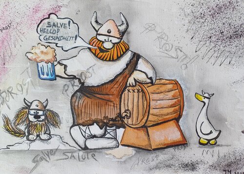 Prost oder BooM, Häger der Schreckliche by Jasna Milosavac, 소묘 for Sale on Singulart