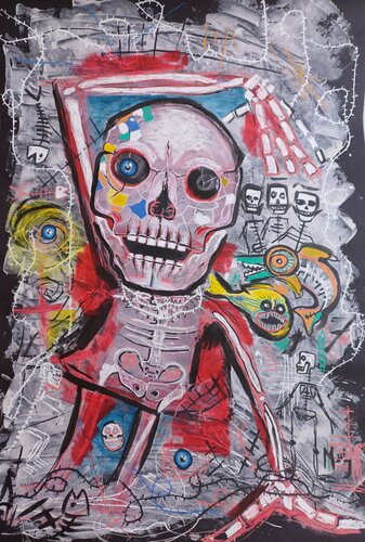 Happysceleton par Jasna Milosavac, Peinture en vente sur Singulart