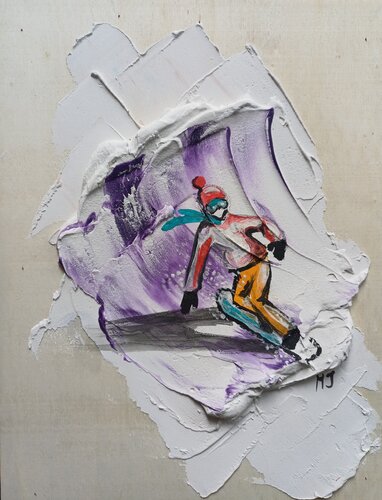 Snowboarder di Jasna Milosavac, Pittura in vendita su Singulart