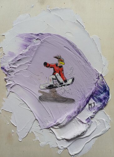 Snowboarder di Jasna Milosavac, Pittura in vendita su Singulart