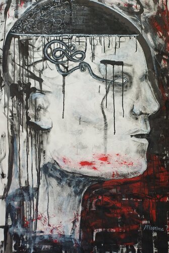 Dark silence par Jasna Milosavac, Peinture en vente sur Singulart