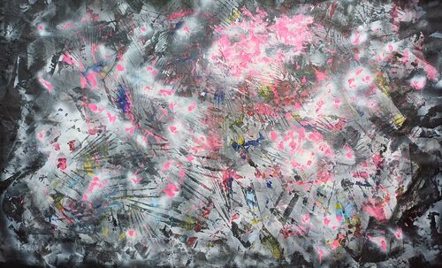 Pink harmony flowers von Jasna Milosavac, Malerei kaufen auf Singulart