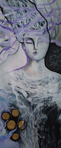 Violet poetry strom von Jasna Milosavac, Malerei kaufen auf Singulart