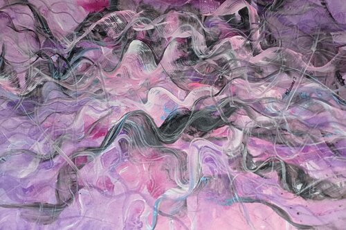 Chaotic violet poetry vawes von Jasna Milosavac, Malerei kaufen auf Singulart