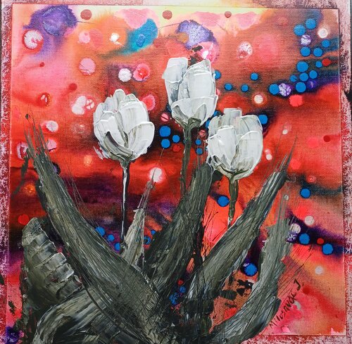 Weise Tulpen von Jasna Milosavac, Malerei kaufen auf Singulart