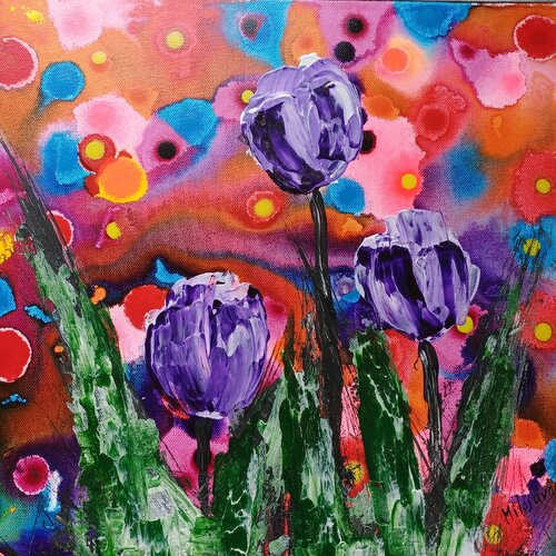 Tulpen par Jasna Milosavac, Peinture en vente sur Singulart