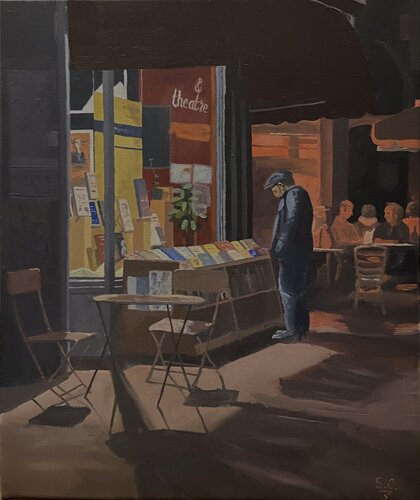 La nuit de la lecture par Sophie Cousineau, Peinture en vente sur Singulart