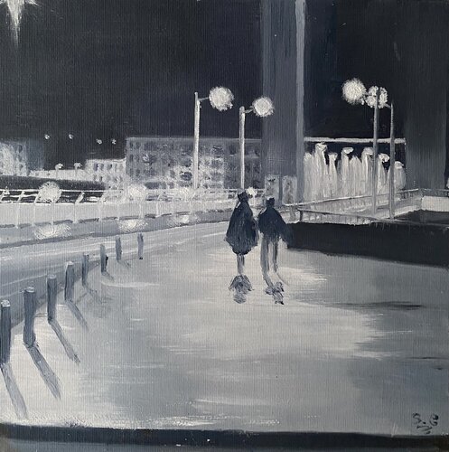 Il pleuvait sur Brest van Sophie Cousineau, Schilderij te koop op Singulart