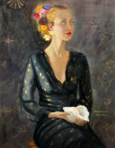 Flora, portrait painted from life von Petra Gruiters, Malerei kaufen auf Singulart
