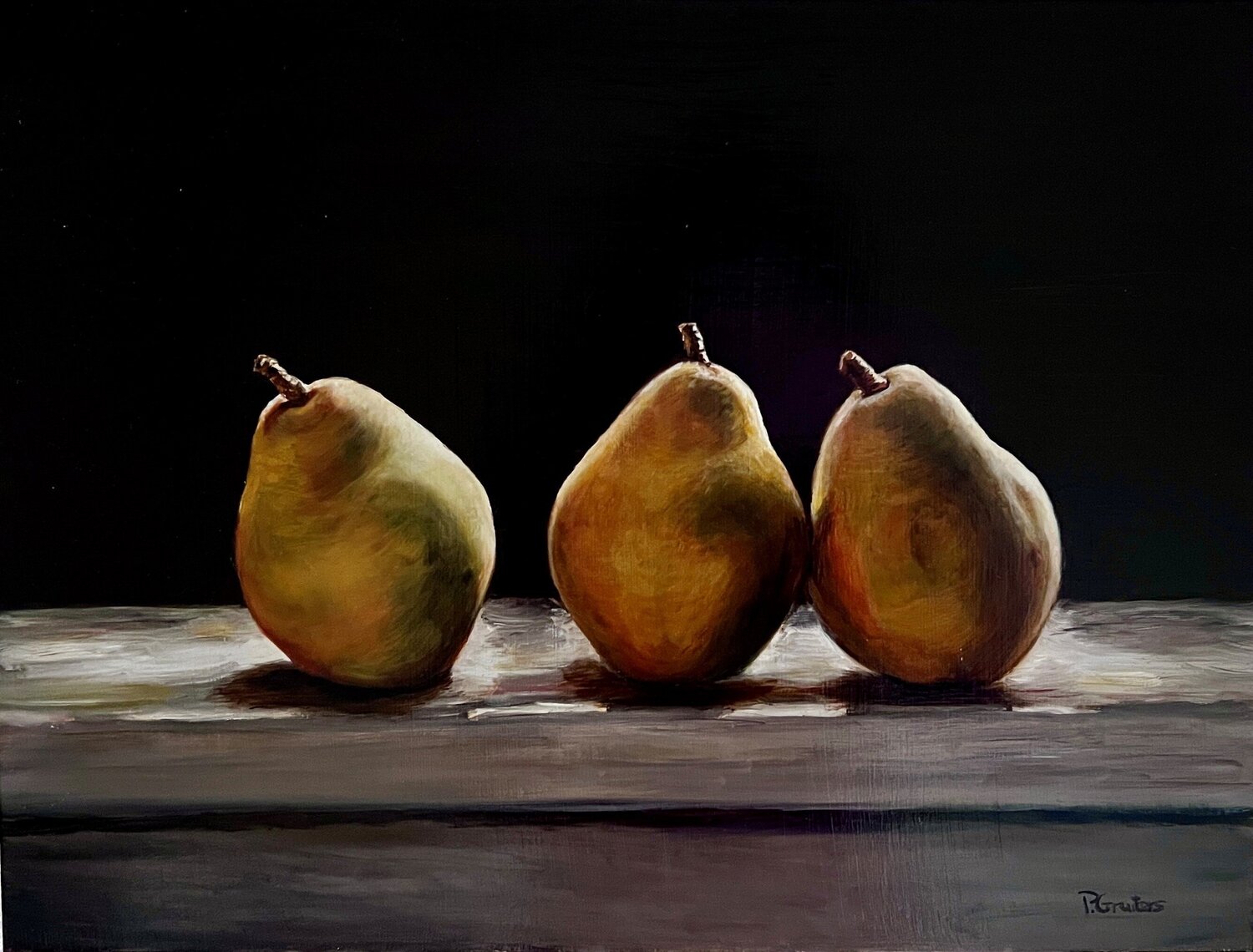 3 pears Petra Gruiters Pintura original en venta