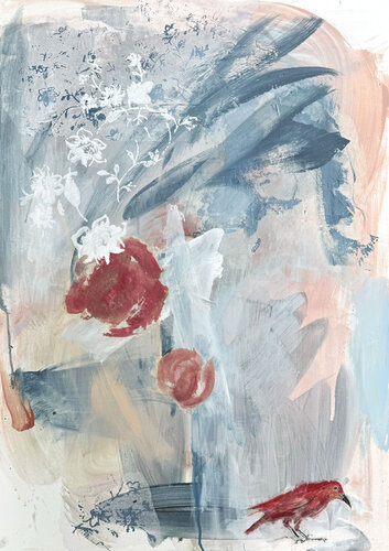 RED BIRD von Helena Sellergren, Malerei kaufen auf Singulart