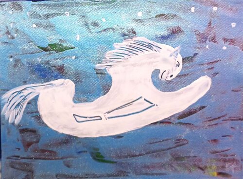 Sea-Rocking-Horse van An Hata Gorm, Schilderij te koop op Singulart