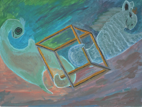 Fantastic Cube van An Hata Gorm, Schilderij te koop op Singulart