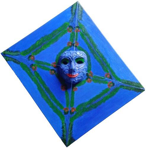 The Blue Mask di An Hata Gorm, Pittura in vendita su Singulart