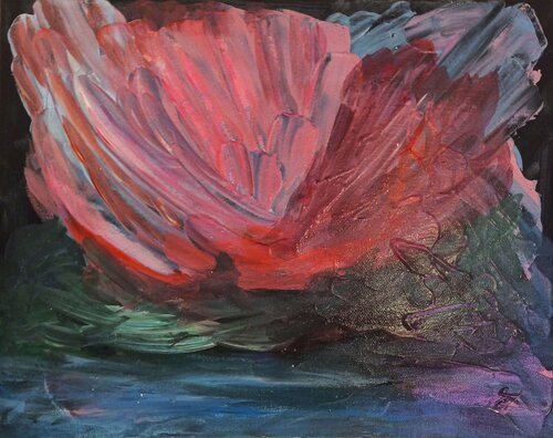 Pink Water Lilly di An Hata Gorm, Pittura in vendita su Singulart