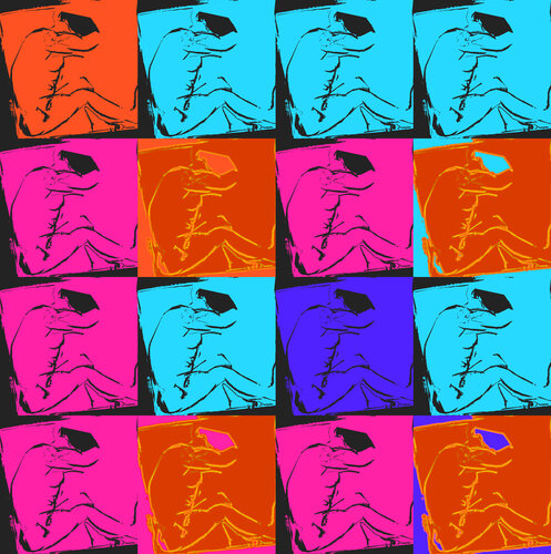 Männer in der Box - Popart van Ralf Strauß, Andere media te koop op Singulart