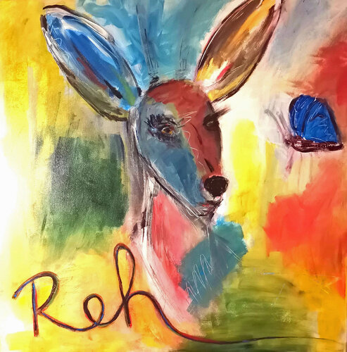 Reh by Ralf Strauß, 油畫 for Sale on Singulart