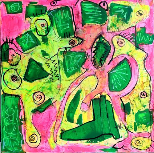 Aliens und Cowboy de Ralf Strauß, Pintura a la venta en Singulart