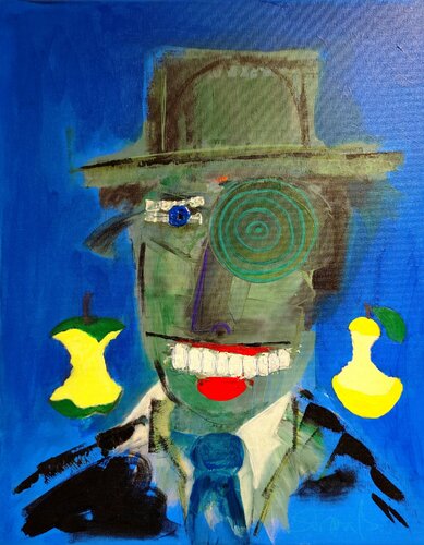 Hunger (Hommage an Magritte) by Ralf Strauß, Painting for Sale on Singulart
