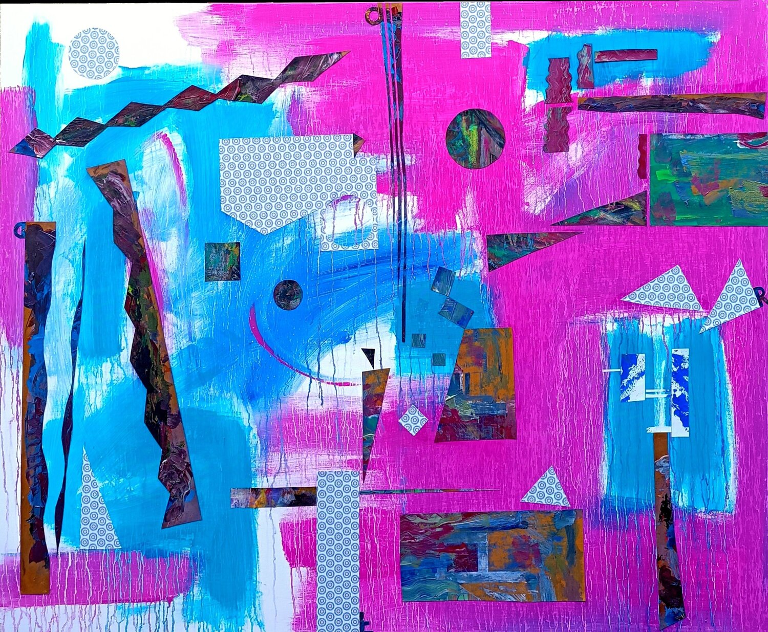 Titel steht auf dem Bild - Collage abstrakt Ralf Strauß