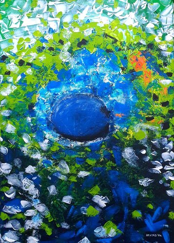 The Blue Abyss von Eva Vertes, Malerei kaufen auf Singulart