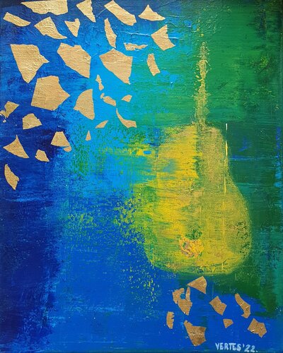 The golden sounds of music von Eva Vertes, Malerei kaufen auf Singulart