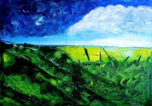 Cloudy-rainy van Eva Vertes, Schilderij te koop op Singulart