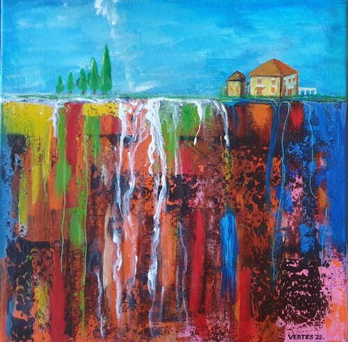 Five trees van Eva Vertes, Schilderij te koop op Singulart