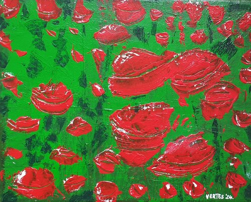 Smiling poppies von Eva Vertes, Malerei kaufen auf Singulart