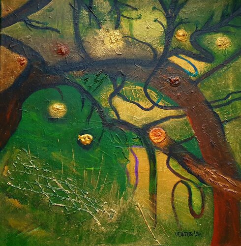 Magical forest von Eva Vertes, Malerei kaufen auf Singulart
