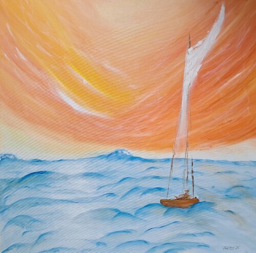 The old fisherman by Eva Vertes, Painting for Sale on Singulart