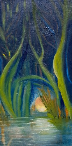 Moon river von Eva Vertes, Malerei kaufen auf Singulart