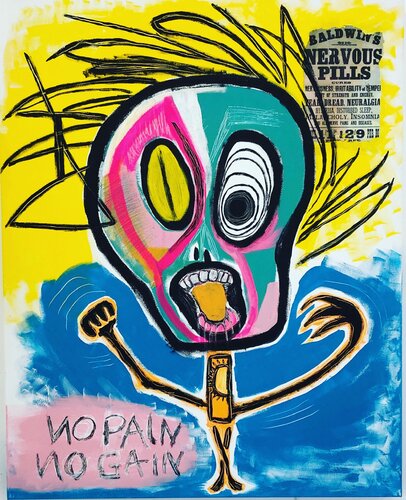 OVERBOOKED MAN van Imane Dejardin, Schilderij te koop op Singulart