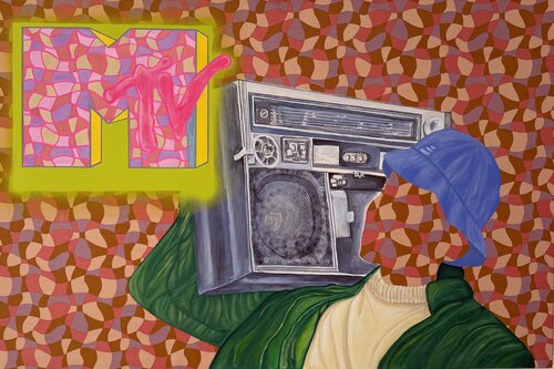 GHETTO BLASTER van Imane Dejardin, Schilderij te koop op Singulart