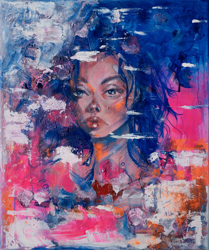 Unter Wasserlilien van Alita Ruf, Schilderij te koop op Singulart