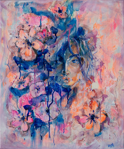 Unter den Blumen van Alita Ruf, Schilderij te koop op Singulart