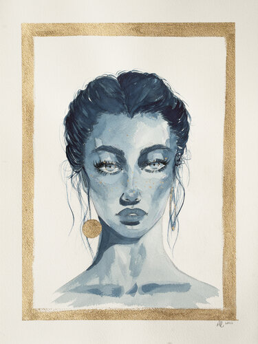 Blue Nr. 1 van Alita Ruf, Werk op papier te koop op Singulart