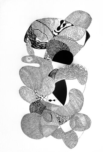 Connections #1 van Sonia Roseval, Tekening te koop op Singulart