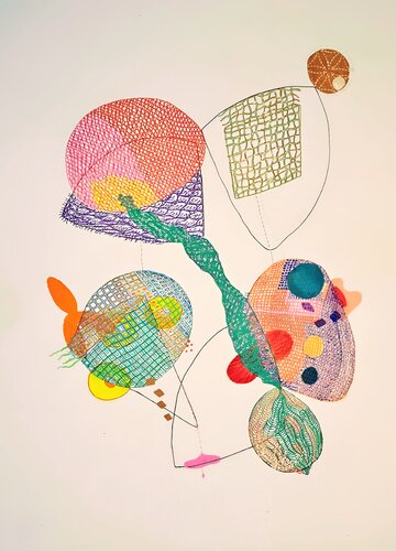 Whimsical geisha moment van Sonia Roseval, Werk op papier te koop op Singulart