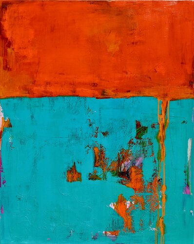 Orange Juice By The Sea II van Andrea Porten, Schilderij te koop op Singulart